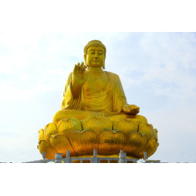 открытый высокое качество бронзовые металлические изделия сидящих высокая статуя Будды